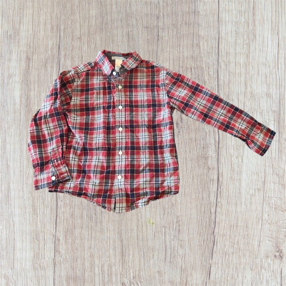 5 Janie and Jack Plaid Button Down